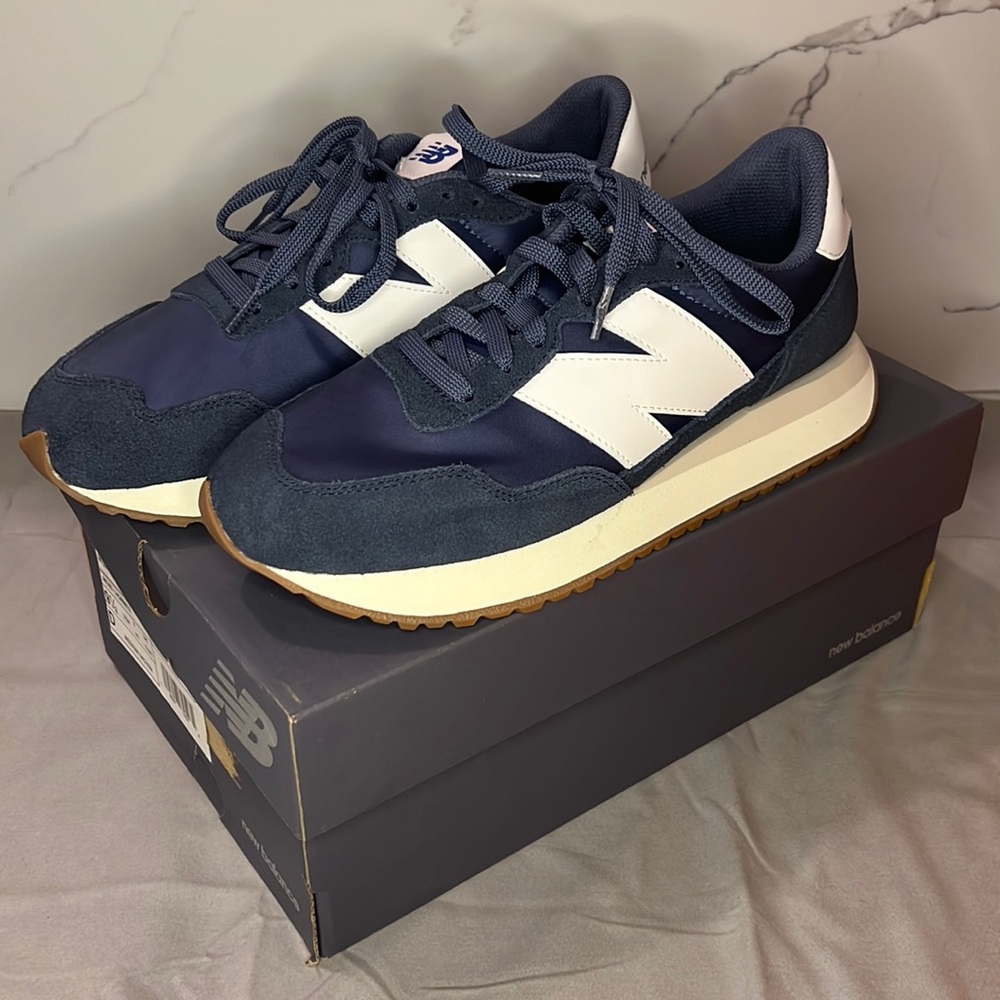 New Balance 237 Lifestyle Casual Shoes Mens 9.5 Navy White